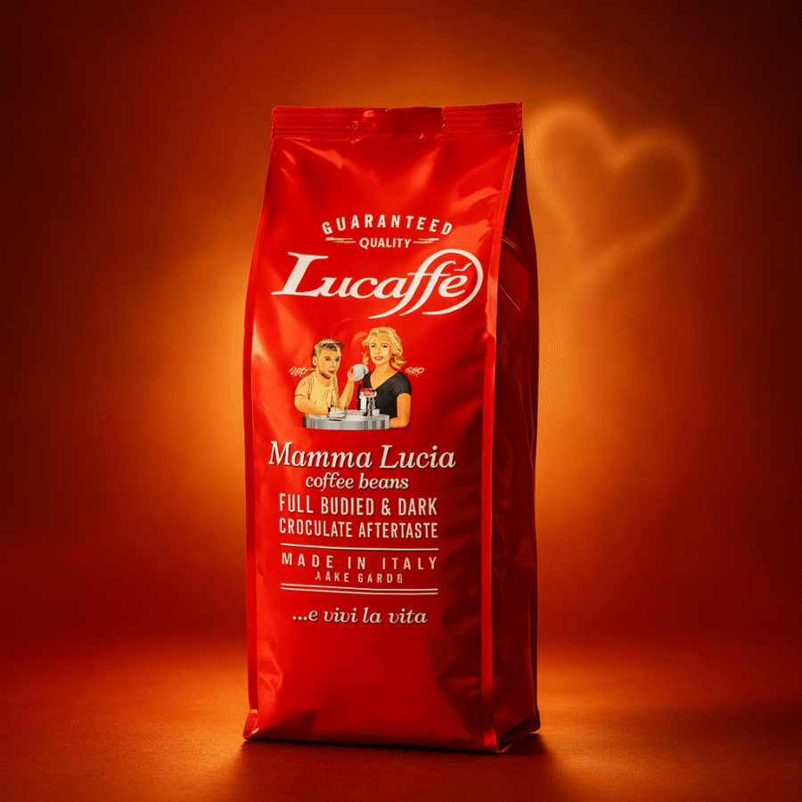 lucaffe mamma lucia, od której bije ciepło kawowe i matczyne